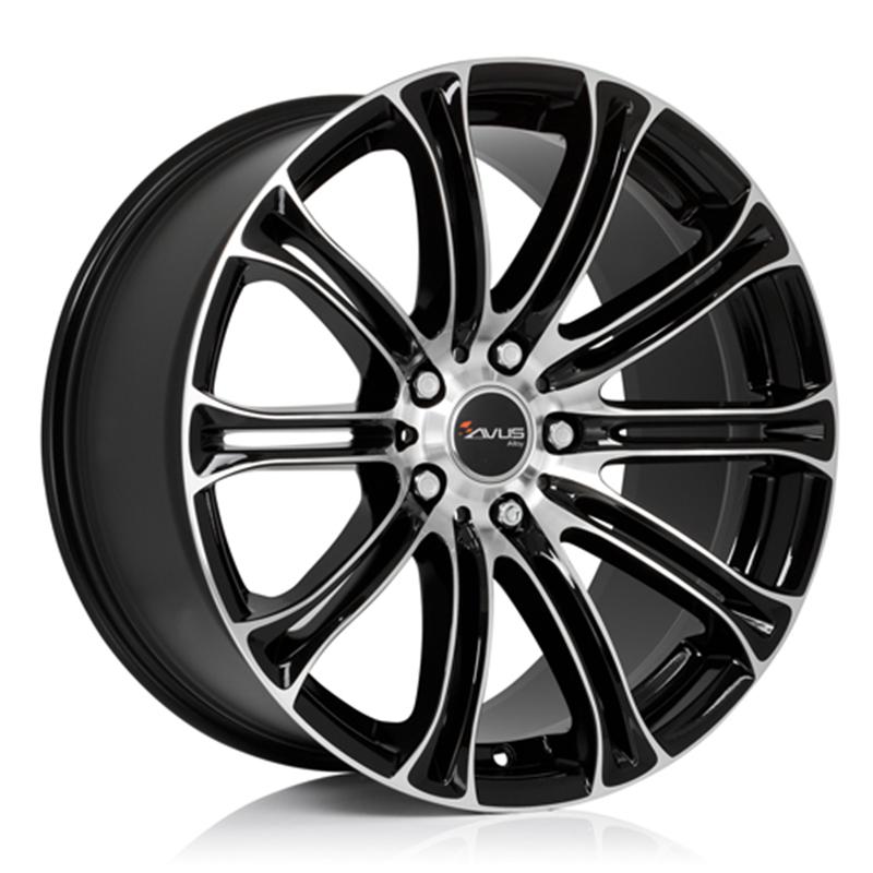 Cerchi in Lega AVUS AC-Mb1 Black Polished 5 fori 17\" 8X17 ET30 5x120