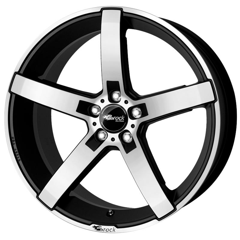 Cerchio BROCK B35 Matt Black Polish 5 fori 19\" 8.5X19 ET43 5x112
