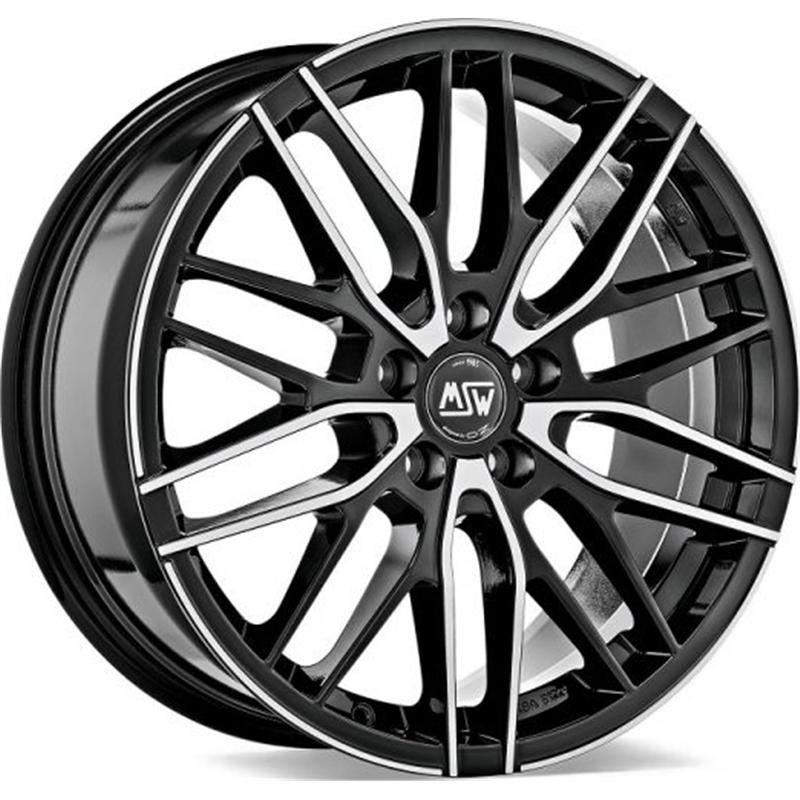 Cerchio MSW Msw 72 Gloss Black Full Polished 5 fori 17\" 7X17 ET35 5x100