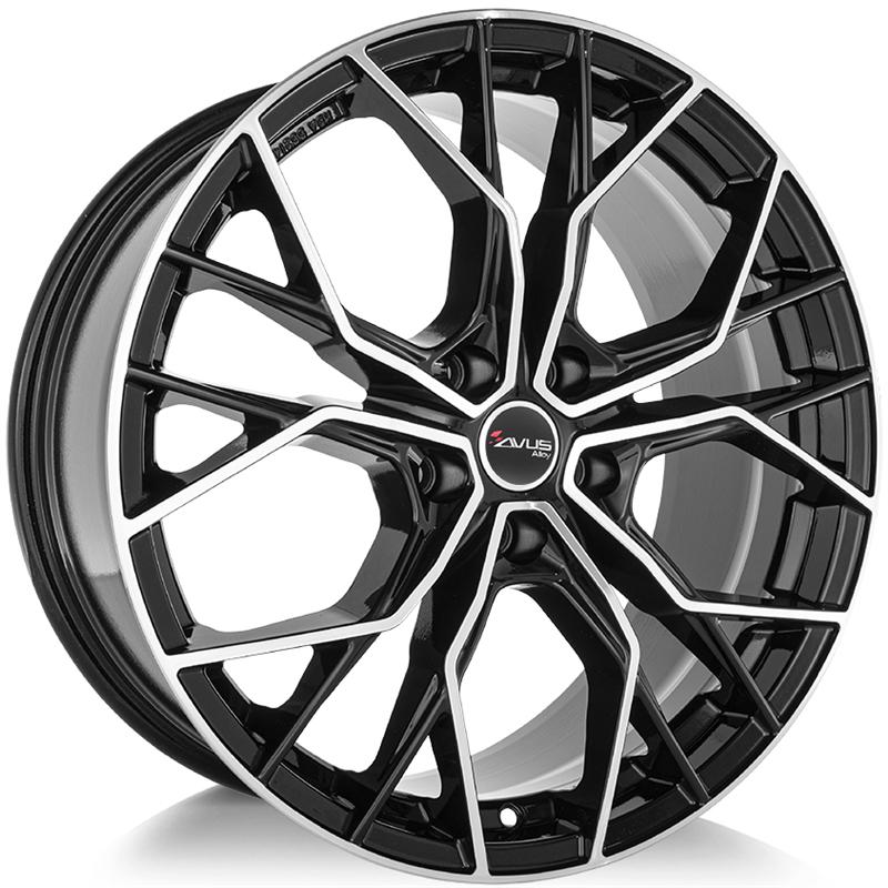 Cerchio AVUS AC-M10 Black Polished 5 fori 18\" 8X18 ET30 5x112