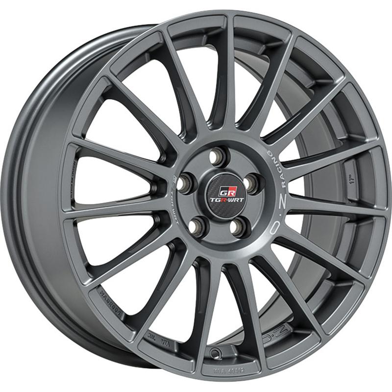 Cerchio OZ RACING Superturismo TgR-Wrt Matt Graphite Silver Lettering 4 fori 17\" 7X17 ET42 4x100