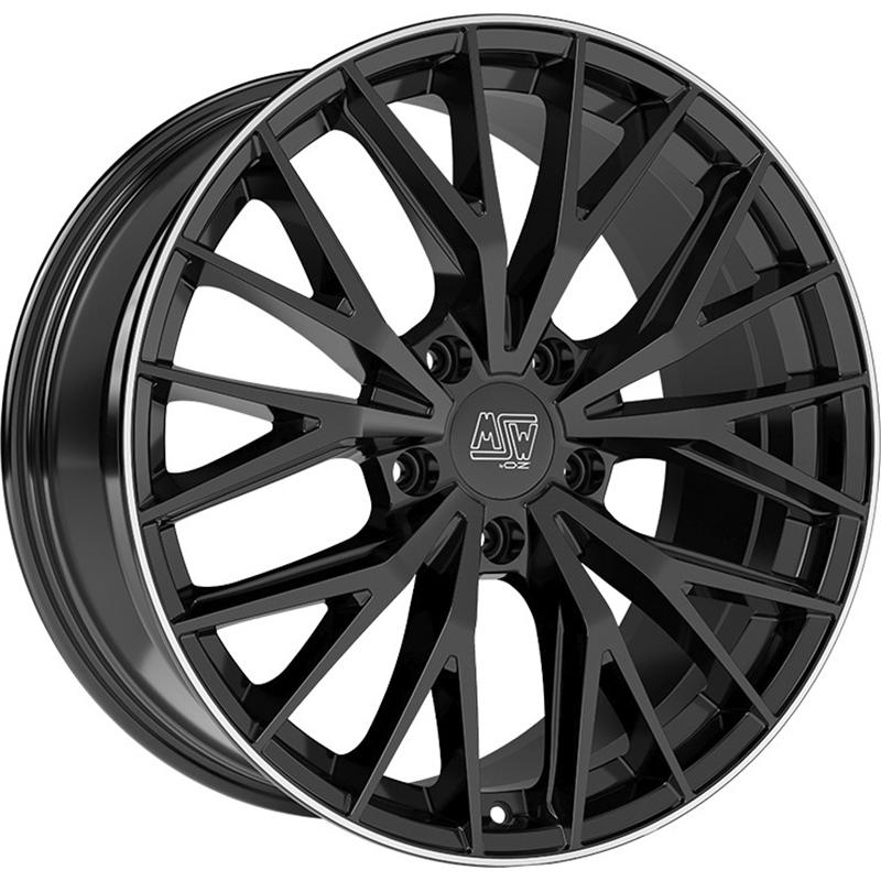Cerchio MSW Msw 44 Gloss Black diamond Lip 5 fori 20\" 8.5X20 ET35 5x112