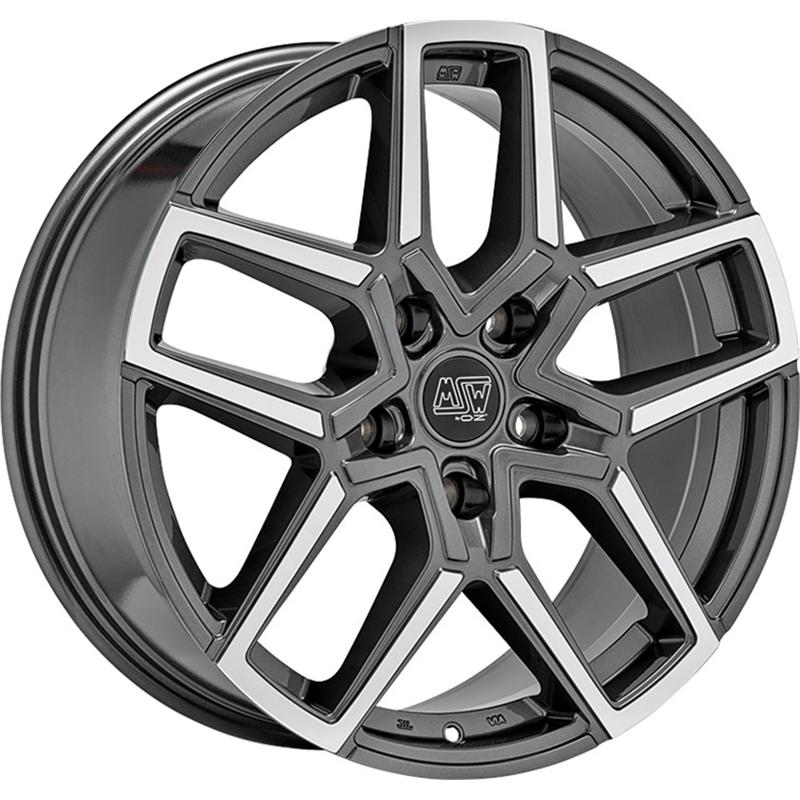 Cerchio MSW Msw 52 Gloss Gun Metal Full Polished 5 fori 20\" 8.5X20 ET45 5x112