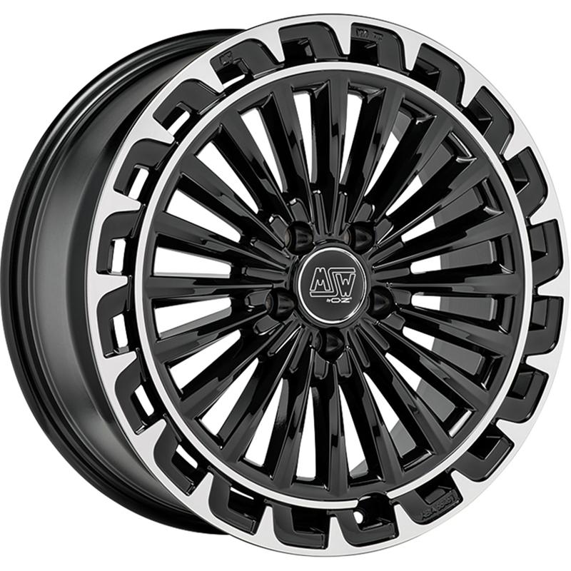 Cerchio MSW Msw 32 Gloss Black diamond Lip 5 fori 19\" 7.5X19 ET32 5x112