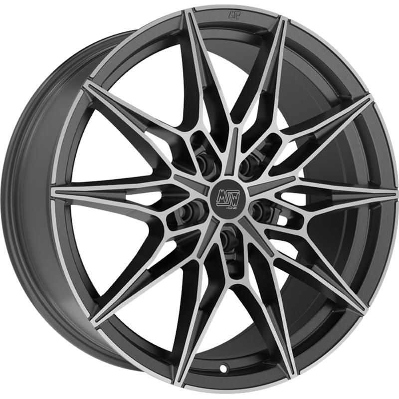Cerchio MSW Msw 75 Matt Gun Metal Full Polished 5 fori 20\" 8.5X20 ET45 5x112