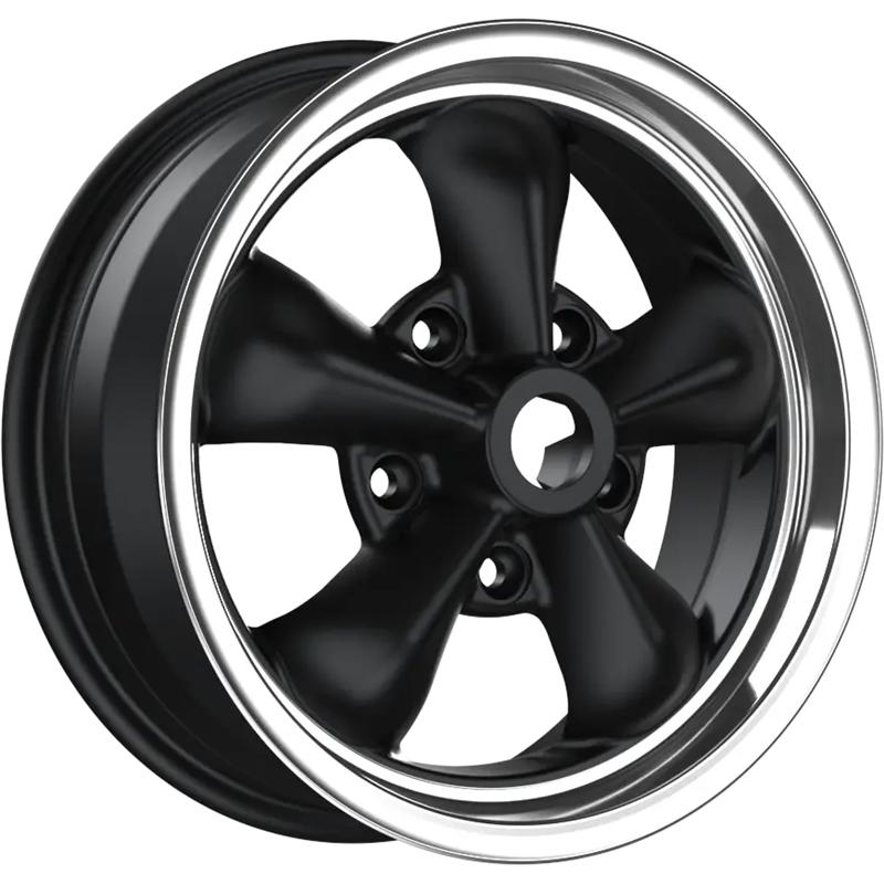 Cerchi in Lega FONDMETAL Tt01 Matt Black Machined No Clearcoat Machined Lip 5 fori 15\" 7X15 ET32 5x130