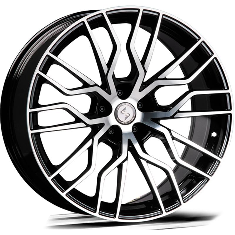 Cerchio ETA BETA Medusa Shiny Black Full Polish 5 fori 20\" 9X20 ET33 5x114.3