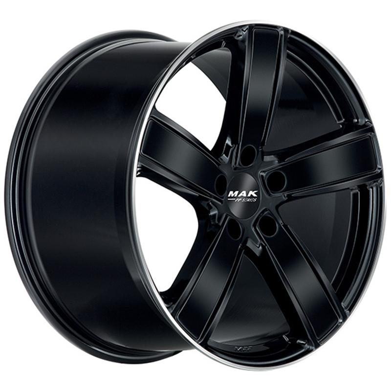 Cerchi in Lega MAK TurismO-ff Gloss Black Mirror Ring 5 fori 20\" 9.5X20 ET65 5x130