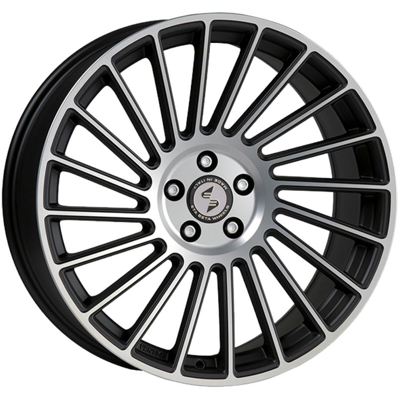 Cerchio ETA BETA VentI-R Shiny Black Full Polish 4 fori 18\" 7.5X18 ET38 4x100