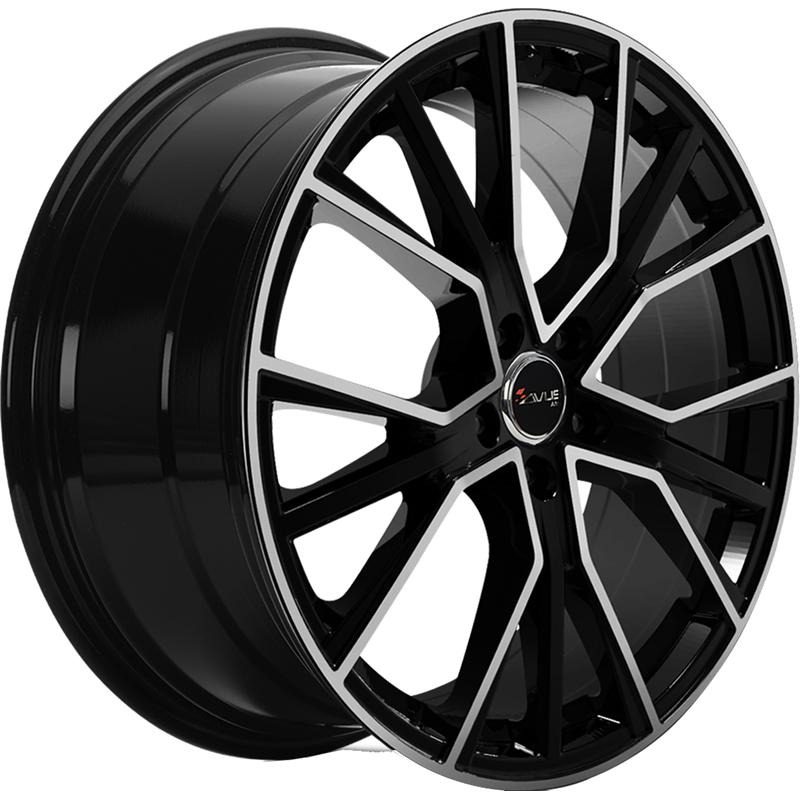 Cerchio AVUS Af18 Black Polished 5 fori 19\" 8.5X19 ET48 5x112