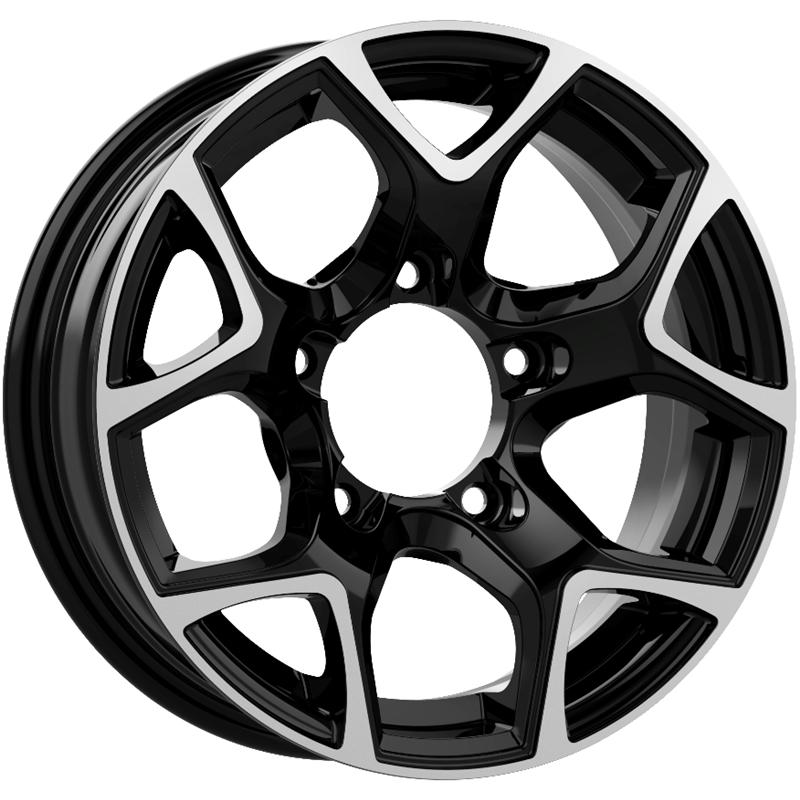 Cerchi in Lega GMP Sj15 Black Diamond 5 fori 15\" 5.5X15 ET5 5x139.7