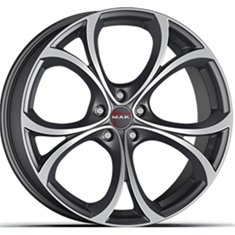 Cerchi in Lega MAK Lario Gun Metallic Mirror 5 fori 18\" 9X18 ET45 5x110