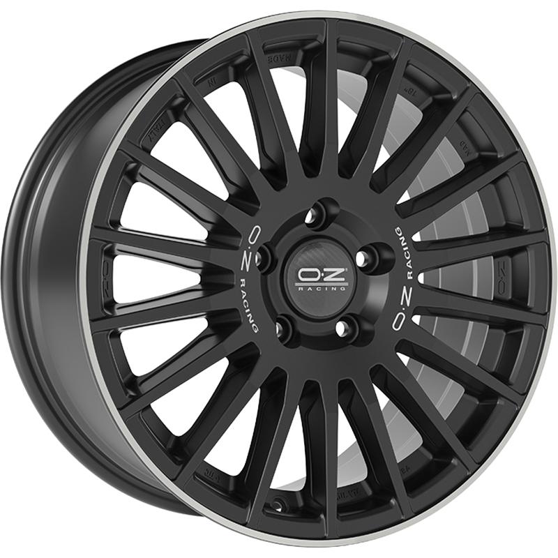 Cerchio OZ RACING Rally Desert Matt Black Silver Let Diamond Lip 5 fori 18\" 8X18 ET45 5x112