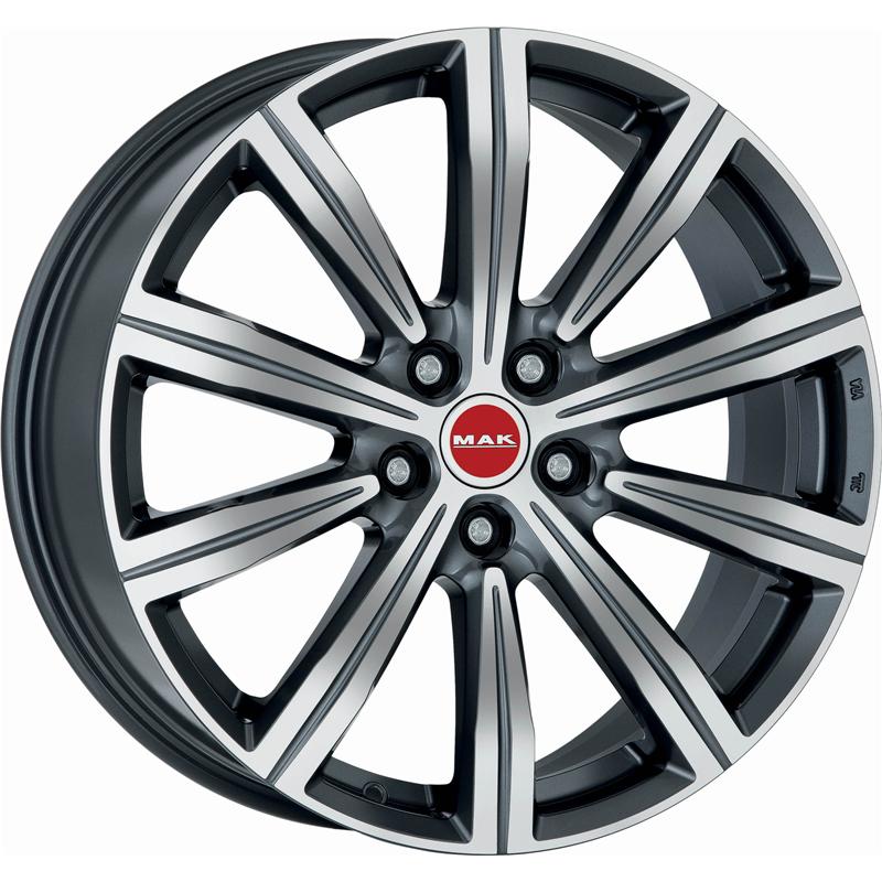 Cerchi in Lega MAK Birmingham Gun Metallic Mirror 5 fori 20\" 8.5X20 ET43 5x120