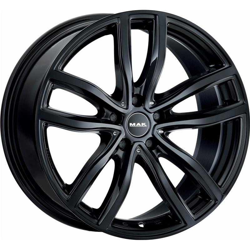 Cerchi in Lega MAK Fahr Glossy Black 5 fori 17\" 7.5X17 ET48 5x112