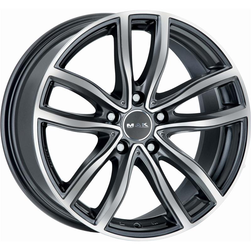 Cerchi in Lega MAK Fahr Gun Metallic Mirror 5 fori 19\" 9.5X19 ET46 5x120