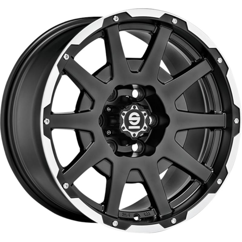 Cerchio SPARCO Dakar Matt Black Lip Polish Rivets 5 fori 17\" 7.5X17 ET35 5x112