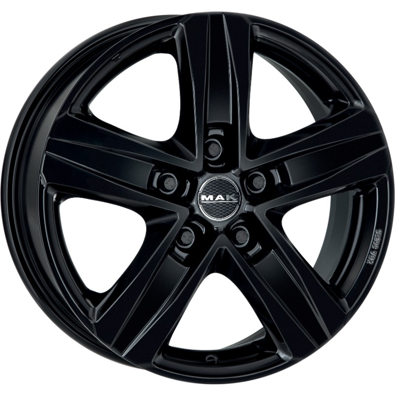 Cerchi in Lega MAK Stone 5 Glossy Black 5 fori 18\" 7.5X18 ET58 5x130