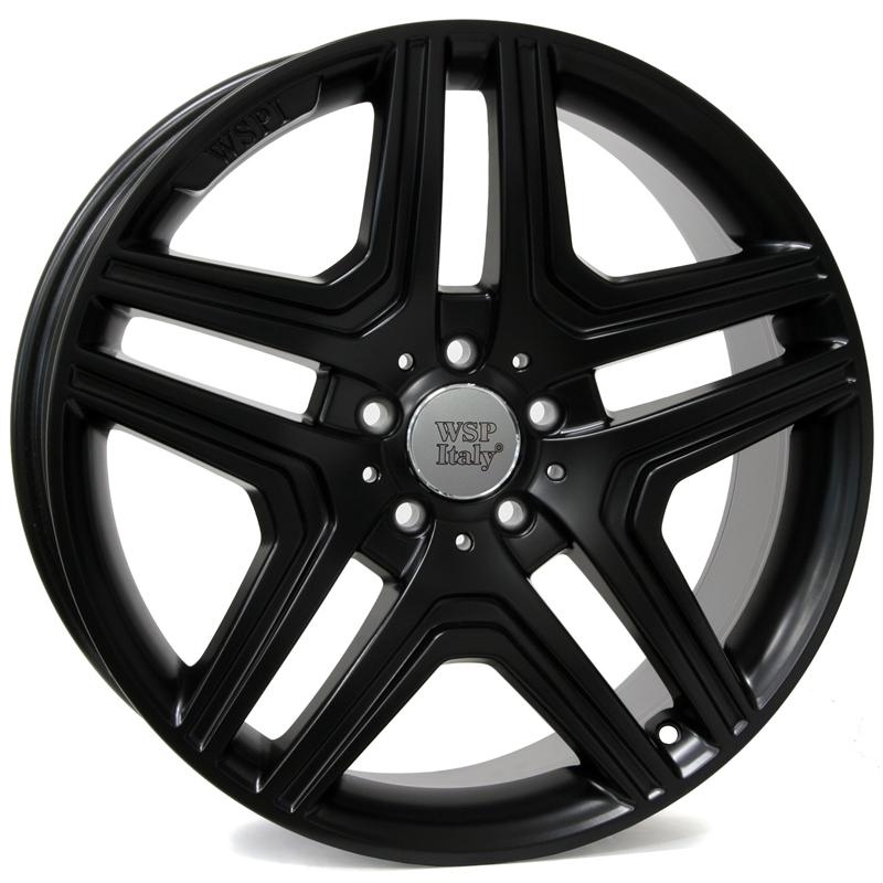 Cerchi in Lega WSP ITALY W766 Amg Nero Dull Black 5 fori 21\" 10X21 ET56 5x112