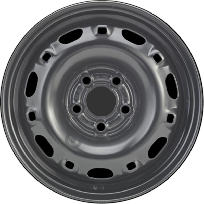 Cerchi in Lega KFZ ALCAR Steel Nero 5 fori 14\" 6X14 ET43 5x100
