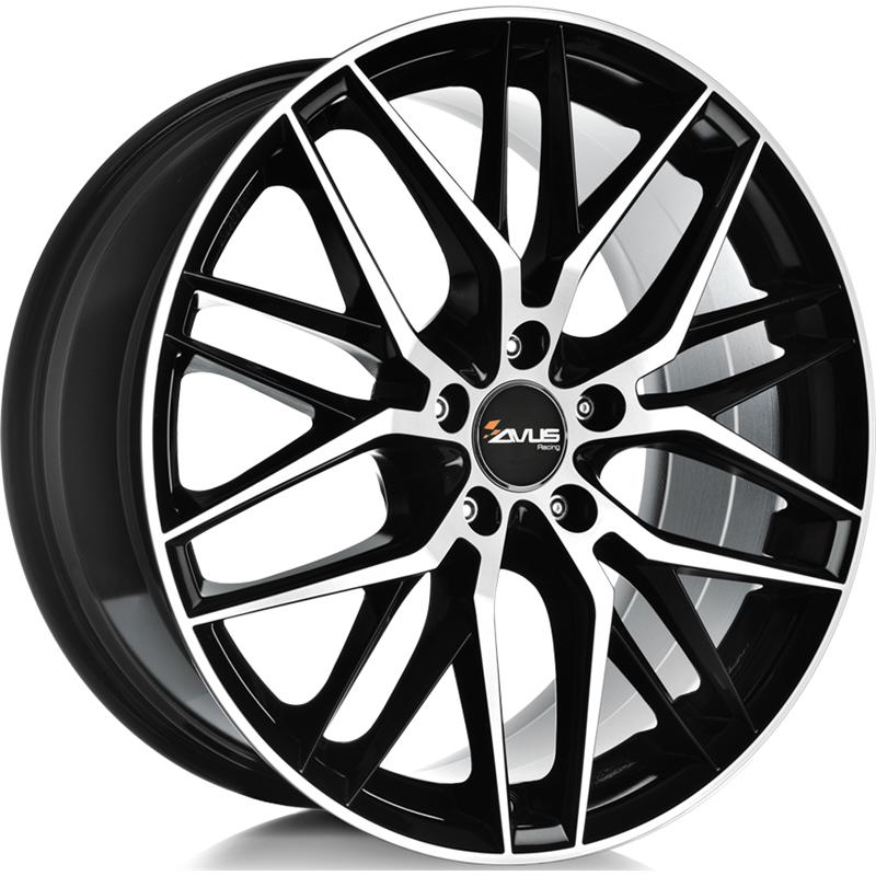Cerchio AVUS Af19 Black Polished 5 fori 19\" 8.5X19 ET30 5x112