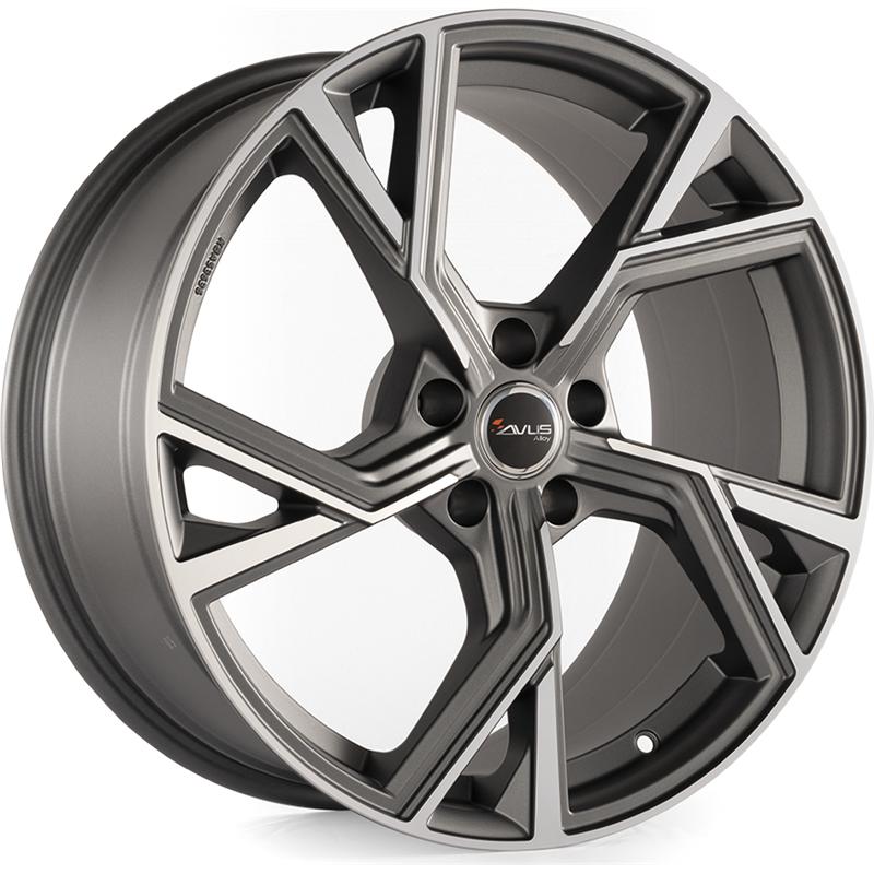 Cerchi in Lega Avus Af20 Matt Anthracite Polished 5 fori 20\" 9X20 ET20 5x112