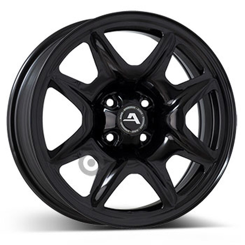 Cerchi in Lega Kfz alcar Steel Nero 4 fori 16\" 6.5X16 ET32 4x100