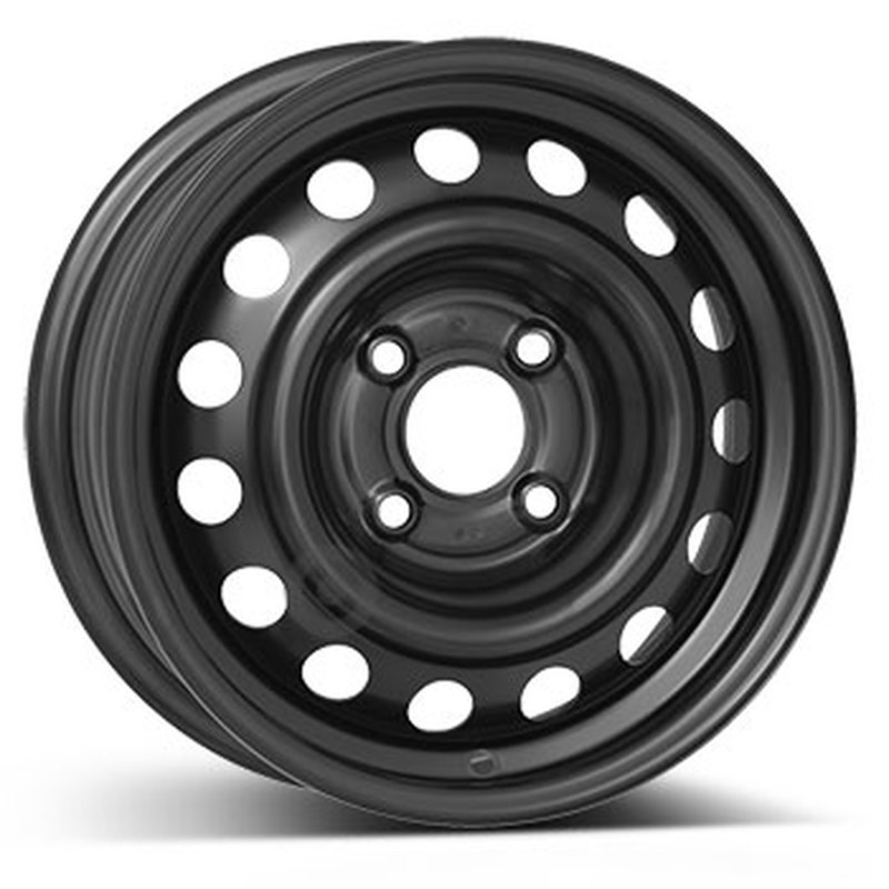 Cerchi in Lega Kfz alcar Steel Nero 4 fori 14\" 5.5X14 ET37.5 4x108