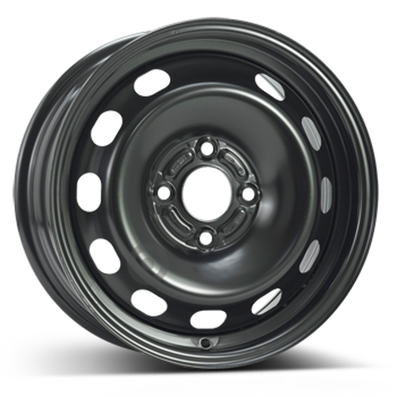 Cerchi in Lega Kfz alcar Steel Nero 4 fori 15\" 6X15 ET37.5 4x108