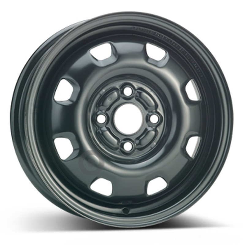 Cerchi in Lega Kfz alcar Steel Nero 4 fori 14\" 5X14 ET46 4x100