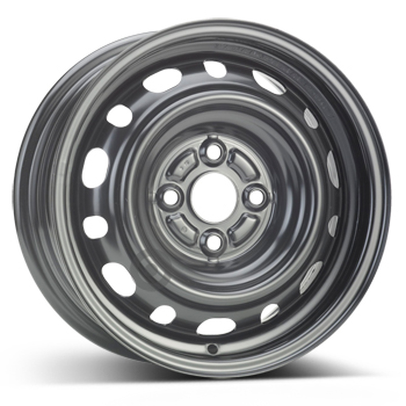 Cerchi in Lega Kfz alcar Steel Nero 4 fori 14\" 6X14 ET45 4x100