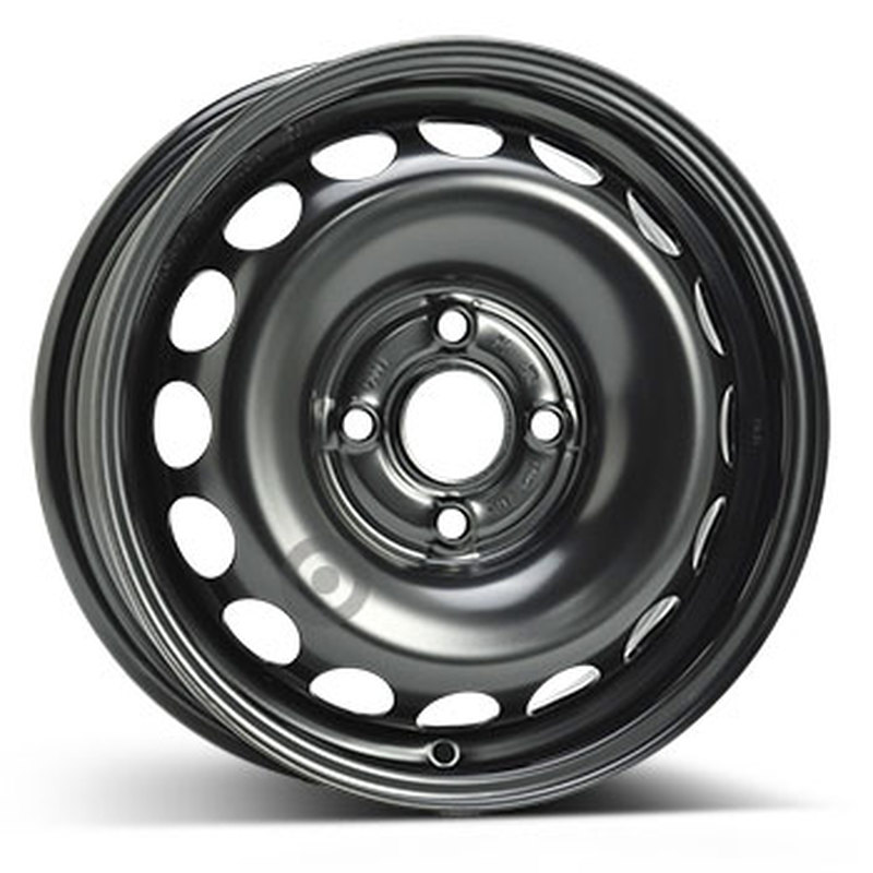 Cerchi in Lega Kfz alcar Steel Nero 4 fori 14\" 4.5X14 ET35 4x100