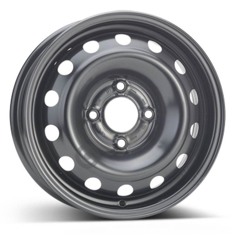 Cerchi in Lega Kfz alcar Steel Nero 4 fori 14\" 5.5X14 ET34 4x108
