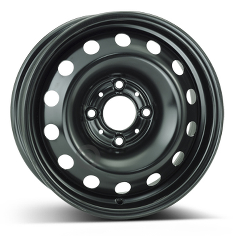 Cerchi in Lega Kfz alcar Steel Nero 4 fori 14\" 5.5X14 ET24 4x108