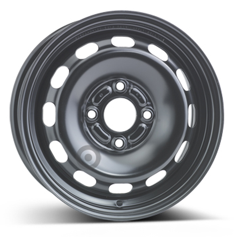 Cerchi in Lega Kfz alcar Steel Nero 4 fori 14\" 5.5X14 ET37.5 4x108
