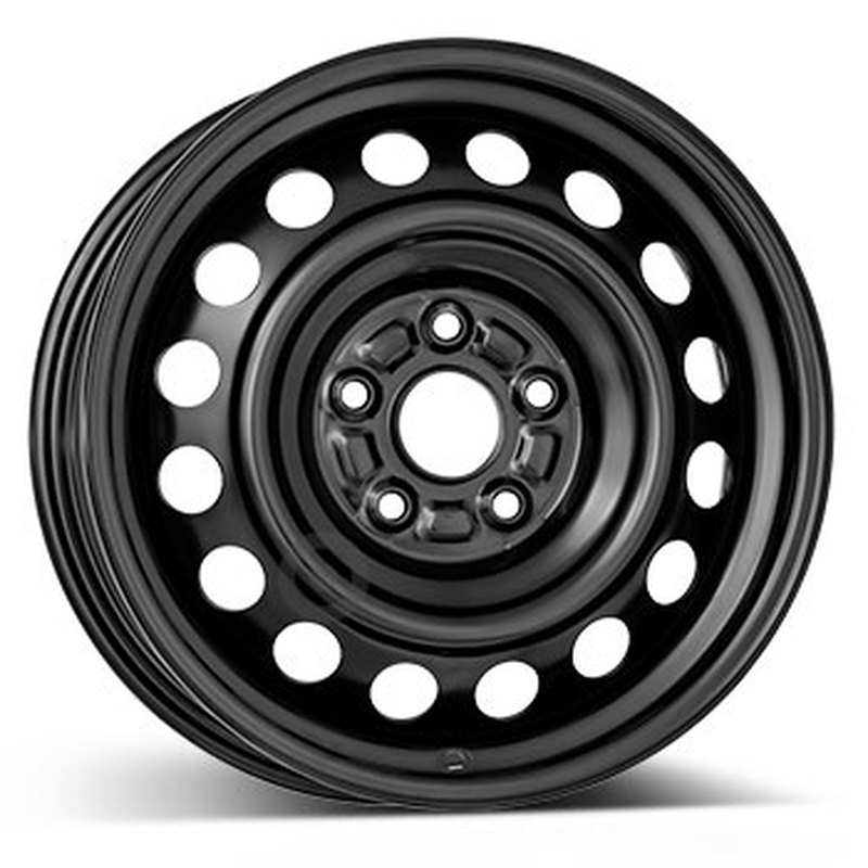 Cerchi in Lega Kfz alcar Steel Nero 5 fori 16\" 6.5X16 ET50 5x114.3