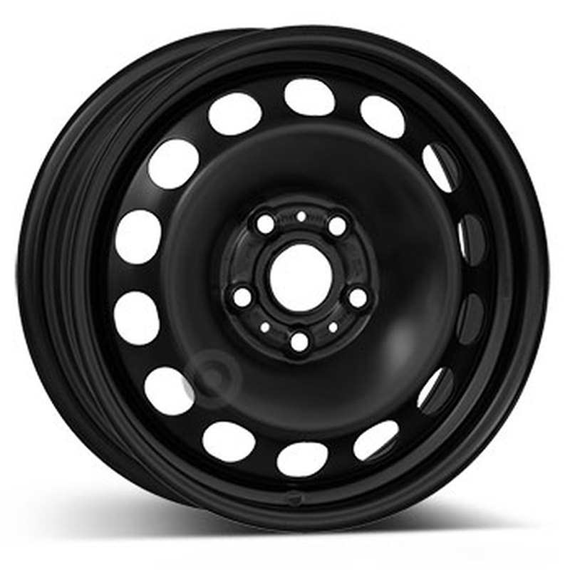 Cerchi in Lega Kfz alcar Steel Nero 5 fori 16\" 6X16 ET43 5x112