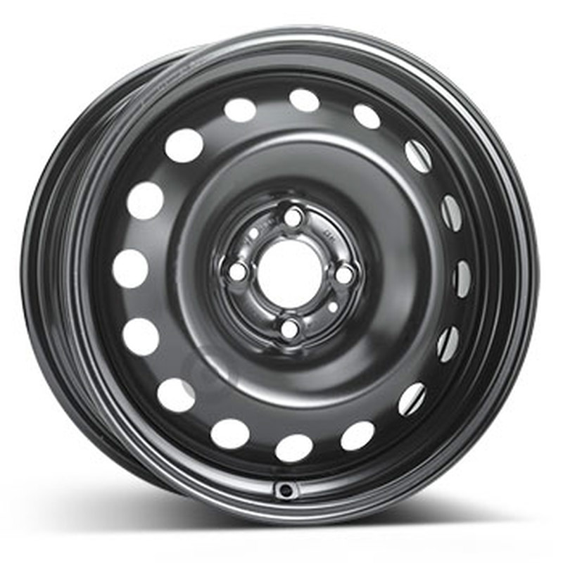 Cerchi in Lega Kfz alcar Steel Nero 4 fori 16\" 6.5X16 ET37 4x100