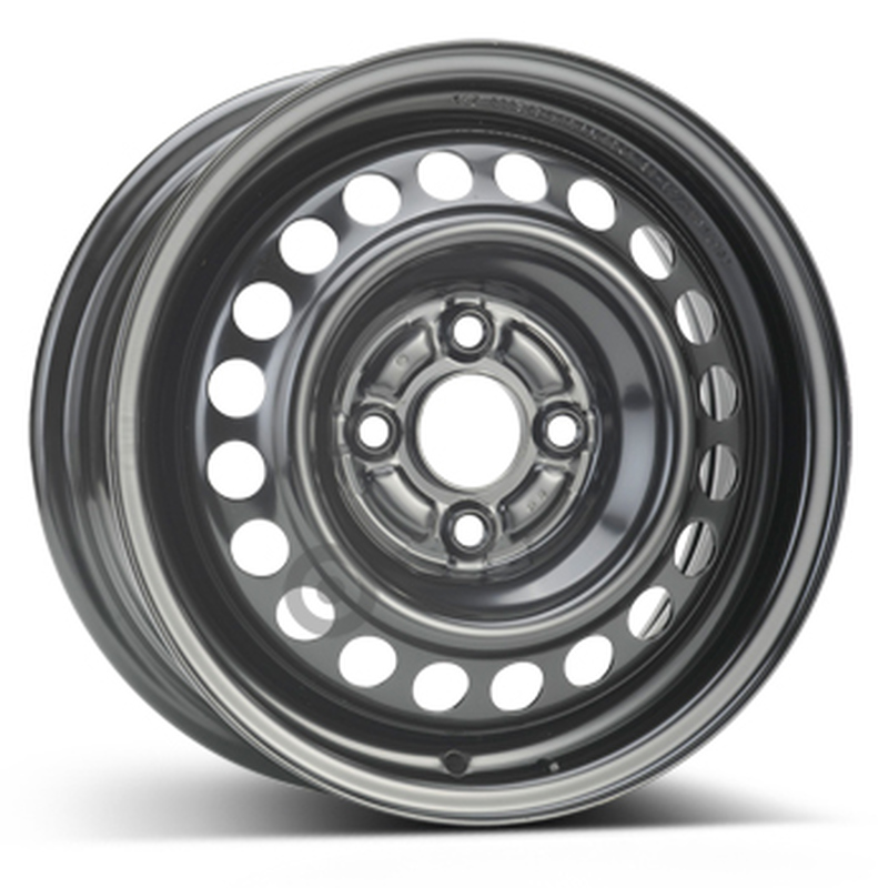 Cerchi in Lega Kfz alcar Steel Nero 4 fori 14\" 5.5X14 ET45 4x100