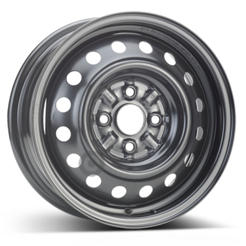 Cerchi in Lega Kfz alcar Steel Nero 4 fori 14\" 5.5X14 ET45 4x100