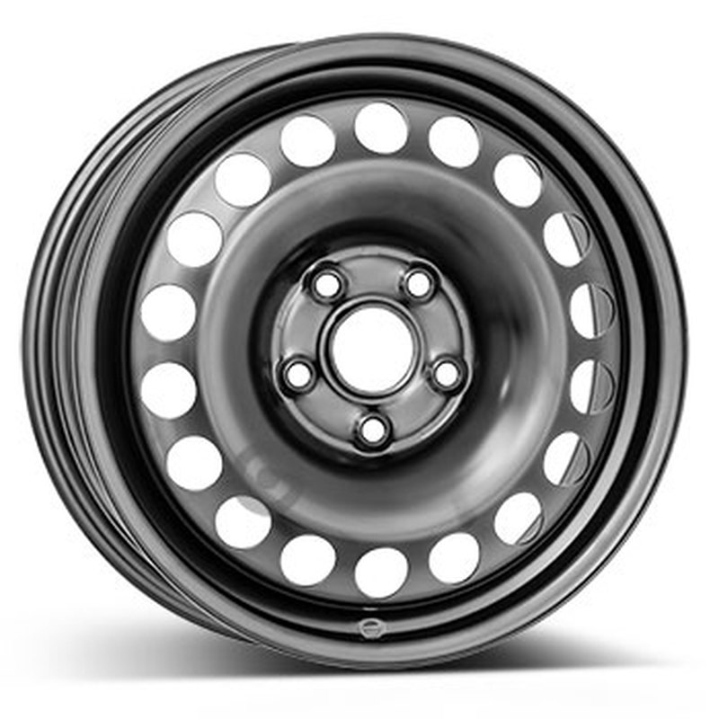 Cerchi in Lega Kfz alcar Steel Nero 5 fori 16\" 6.5X16 ET48 5x112