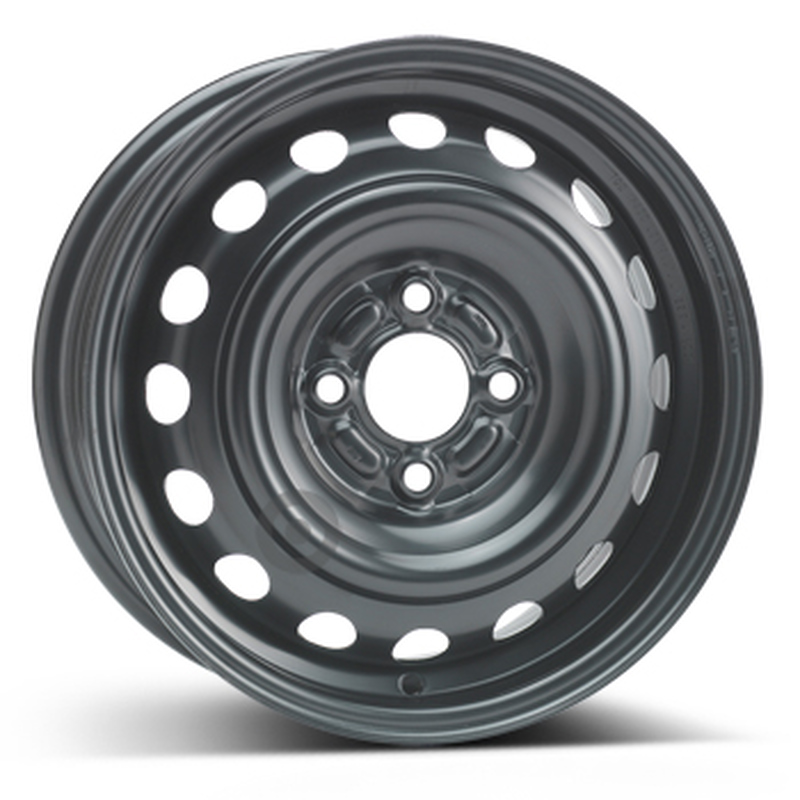 Cerchi in Lega Kfz alcar Steel Nero 4 fori 14\" 5.5X14 ET45 4x100