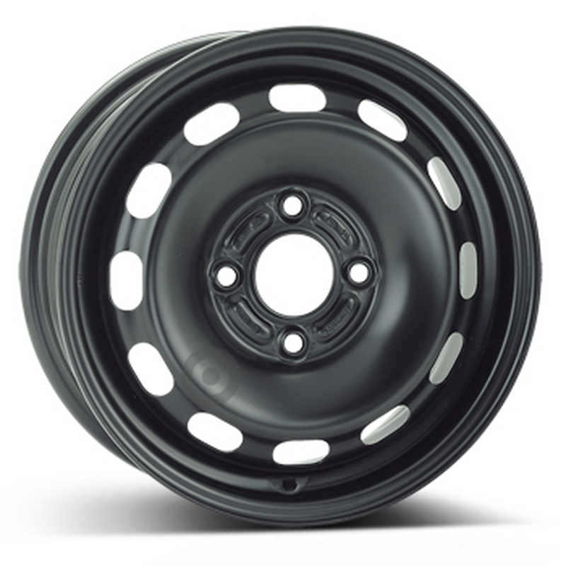 Cerchi in Lega Kfz alcar Steel Nero 4 fori 15\" 6X15 ET47.5 4x108