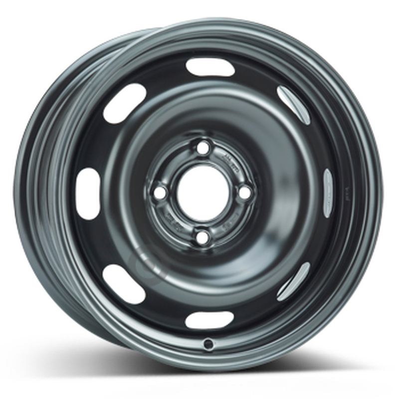Cerchi in Lega Kfz alcar Steel Nero 4 fori 15\" 6.5X15 ET20 4x108