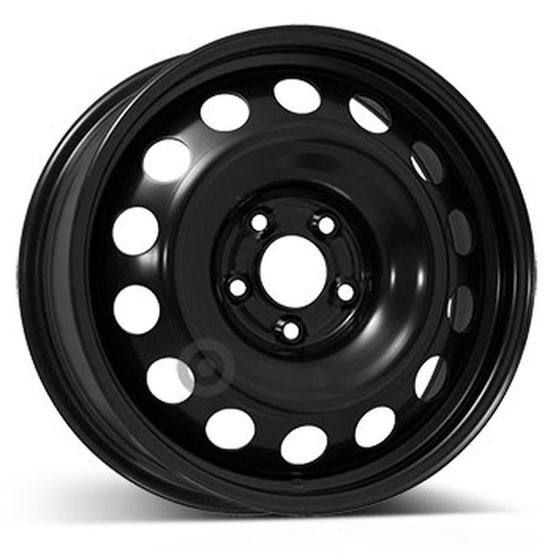 Cerchi in Lega Kfz alcar Steel Nero 5 fori 16\" 6.5X16 ET47 5x108