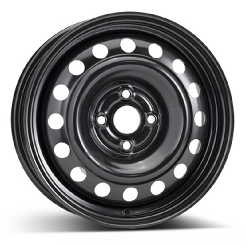 Cerchi in Lega Kfz alcar Steel Nero 4 fori 15\" 5.5X15 ET36 4x100