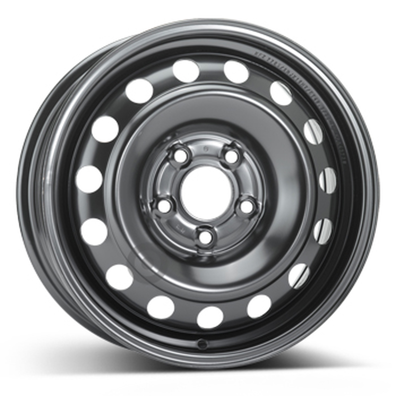 Cerchi in Lega Kfz alcar Steel Nero 5 fori 16\" 6.5X16 ET48.5 5x114.3