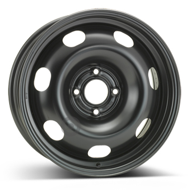 Cerchi in Lega Kfz alcar Steel Nero 4 fori 16\" 6.5X16 ET26 4x108