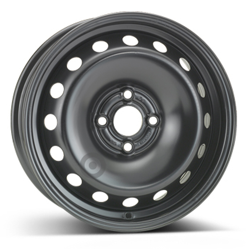 Cerchi in Lega Kfz alcar Steel Nero 4 fori 15\" 6X15 ET43 4x100