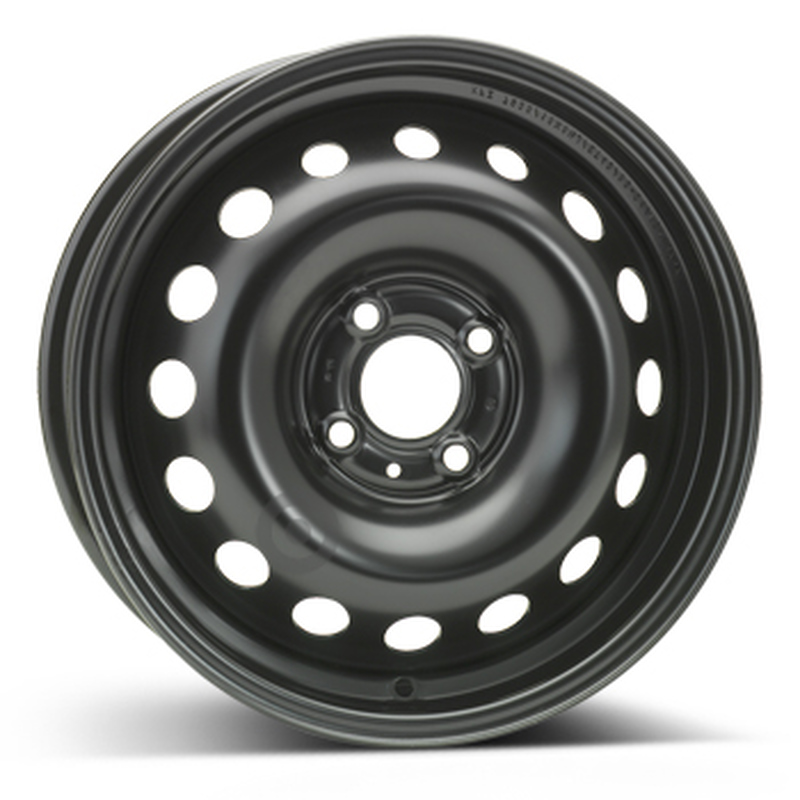 Cerchi in Lega Kfz alcar Steel Nero 4 fori 15\" 5.5X15 ET43 4x100